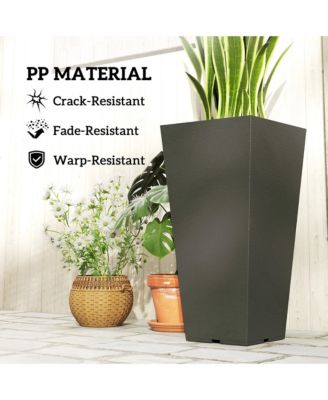 23" Tall Planters, Set of 2 Tape Outdoor Planters,