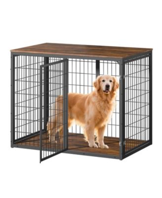  47" 3-Door Dog Crate Furniture – Cage for Large & Medium Dogs