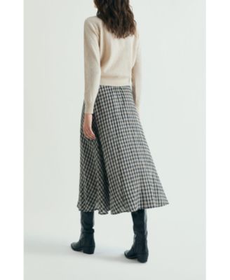 Women's Plaid Midi Skirt