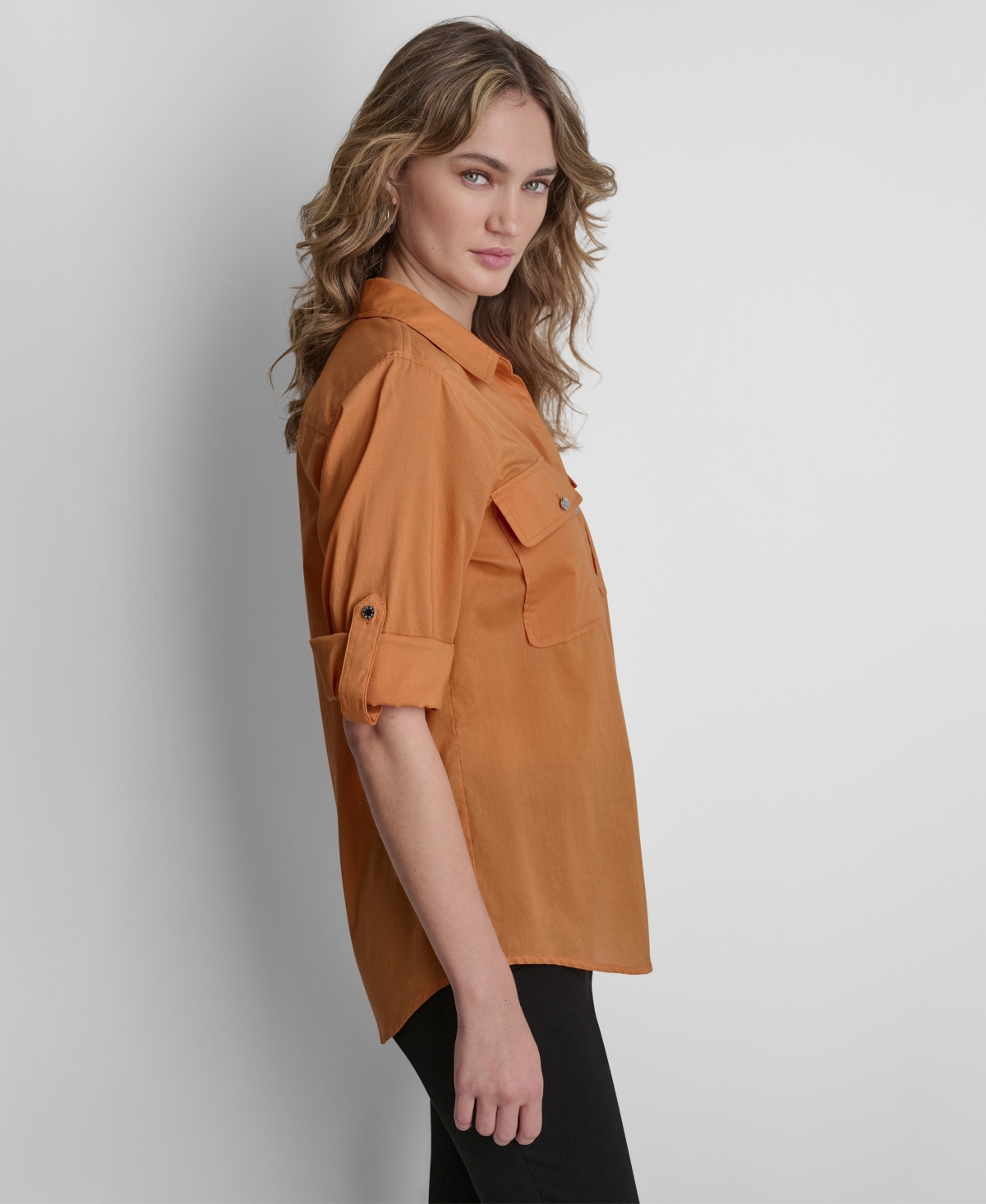Dkny Women's Long-Sleeve Collared Shirt