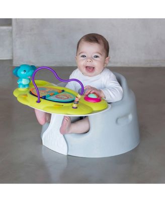 Baby Floor Seat, Portable Infant Sit Up Chair w/ Tray Attachment, Hemlock