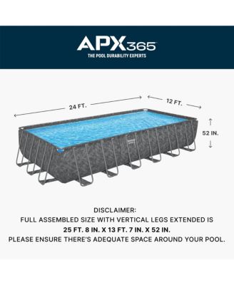 APX 365 Rectangular Above Ground Swimming Pool Set
