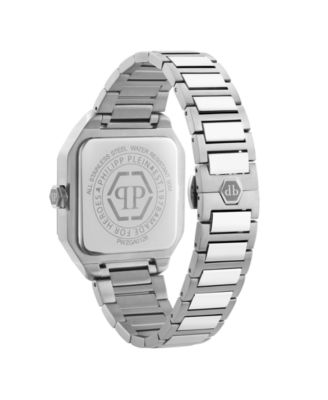 Women's Plein Edge Silver Stainless Steel Bracelet Watch, 34mm