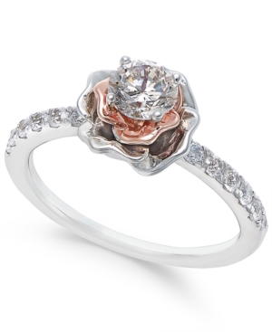 image of Diamond Bouquet Engagement Ring (3/4 ct. t.w.) in 14k White and Rose Gold