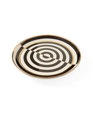 Op Art 13.7" Round Serving Tray