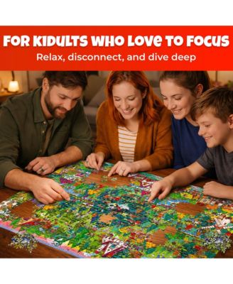 1000 Piece Puzzle for Adults Hood — Fantasy Adult Puzzles with Secret Tasks & Fairy Tale Audio Story for Deep Relaxation
