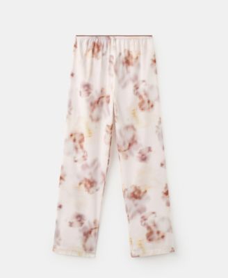 Women's Watercolor Print Cotton Pajama Trousers