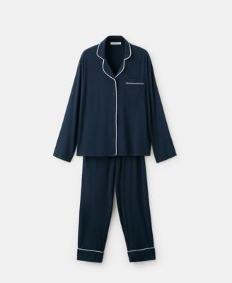 Women's Two-Piece Piping Detail Pajamas