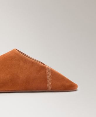 Women's Stitching Detail Leather Clogs