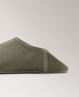 Women's Stitching Detail Leather Clogs