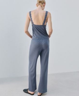Women's Basic Long Lyocell Trousers