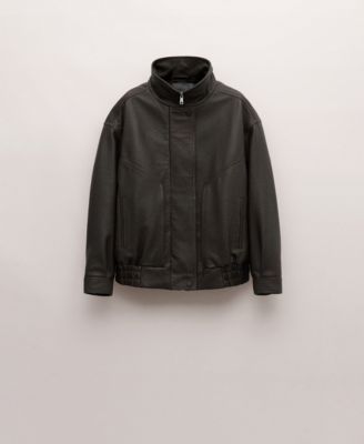 Women's Oversized Leather Jacket