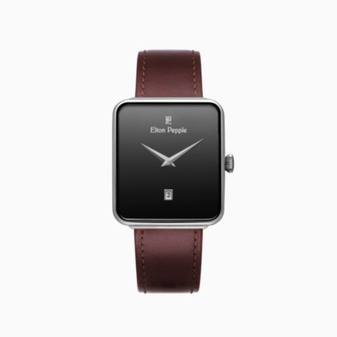 Elton Pepple Men's Classic Telma - Loop, 38mm, цвет: Чёрный / Тёмный коричневый