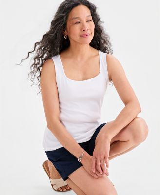 Women's Cotton Square-Neck Tank Top