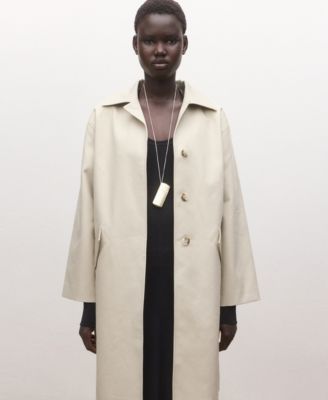 Women's Cotton Pockets Trench Coat