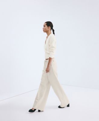 Women's Drawstring Wide-Leg Jeans