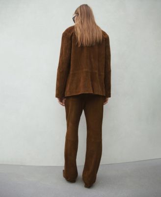 Women's Straight-Fit Leather Pants