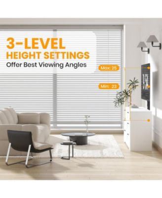 TV Stand with Mount and 6 Drawers Storage Fits TVs, Entertainment Center w/Height Adjustable Mount for Living Room