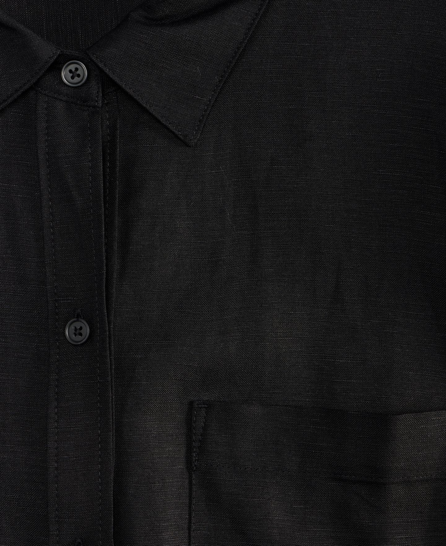 Женская рубашка On 34th Linen-Blend Relaxed Oversized Button-Down, цвет: Глубокий чёрный — фото 4