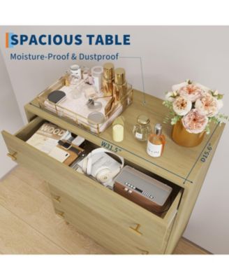 Farmhouse 5-Drawer Dresser, 44" Tall Rustic Wooden Chest with Bar Handles, Large Drawer Organizer for Bedroom, Living Room, Hallway