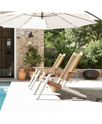 Outdoor Aluminum Chaise Lounge Chair with Cushions