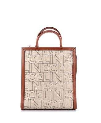 Small Vertical Cabas Tote Printed Canvas and Leather