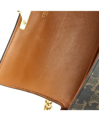 Small Triomphe Chain Shoulder Bag Triomphe Coated Canvas