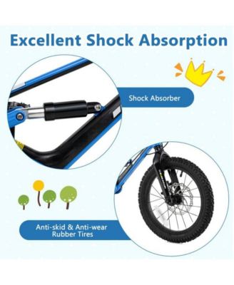 16 Inch Kids Bike Adjustable with Shock Absorber and Bell for Aged 4 to 7-16 inches