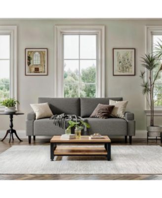 80.7" Loveseat Sofa, Fabric Modern Sleeper Sofa Couch for Living Room, Sofa Cama, Solid Wood Frame, Easy to Install