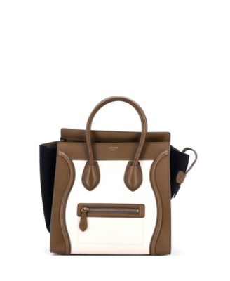 Mini Tricolor Luggage Bag Leather