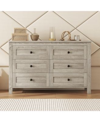 6 Drawer Transitional Dresser Organizer Cabinet for Nursery Home Furniture With Spacious Drawers Easy Assembly Dura