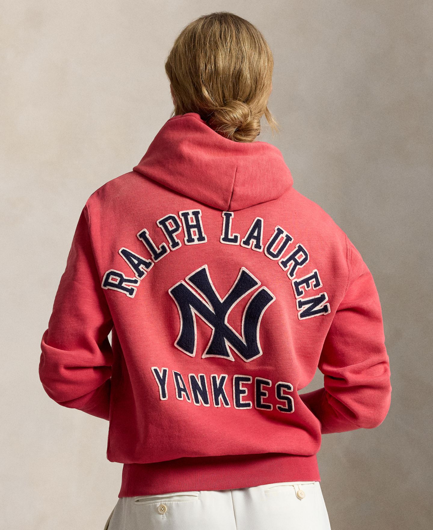 Мужское худи Polo Ralph Lauren New York Yankees™ Logo Fleece, цвет: Ягодный — фото 7