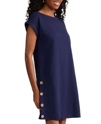 Women's Crewneck Linen Mini Dress