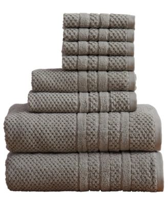 100% Cotton Textured 8pc Towel Set.