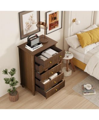 Modern 3 Drawer Dresser Finish Sturdy Construction for Bedroom Living Room Storage