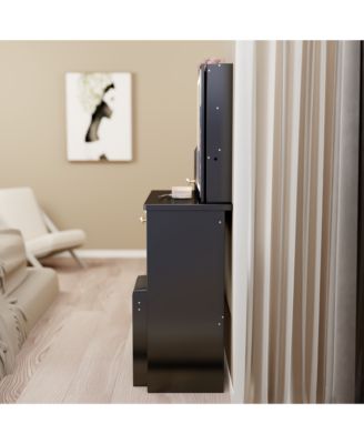 Contemporary 6 Drawer Dresser Finish Sturdy Construction for Bedroom Living Room Storage