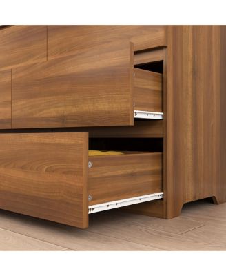 6 Drawer Dresser with Soft Close Drawers Wood for Bedroom Living Room