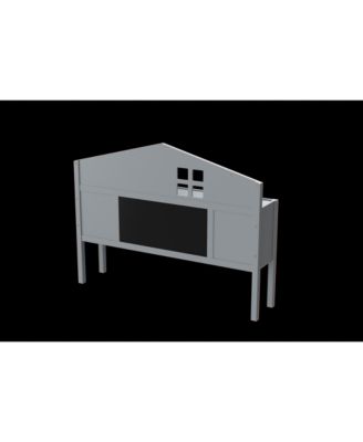 Full Size Headboard Storage Cabinet with Chalkboard for Montessori Bed