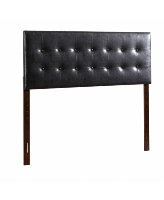 Queen Upholstered Headboard with Faux Jewel Tufting Adjustable Height 41 to 53 inch