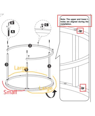 Nesting Coffee Table Set of 2, 27.6" Round Center Table, Wood Marble Pattern Top with Sturdy Metal Frame for Living Room