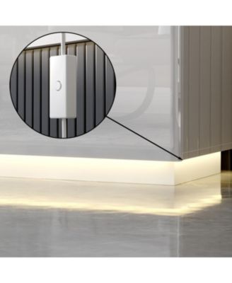 Pc Wood TV Stand, 4 Drawers, Media Console with Light Strip – Entertainment Furniture