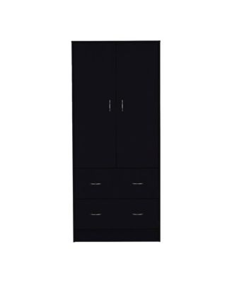Edie Armoire for Bedroom with Hanging Rod Lower Drawer Upper Shelf