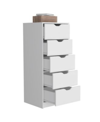 Modern 6 Drawer Dresser Engineered Wood Cabinet Handle Free for Bedroom Living Room Closet