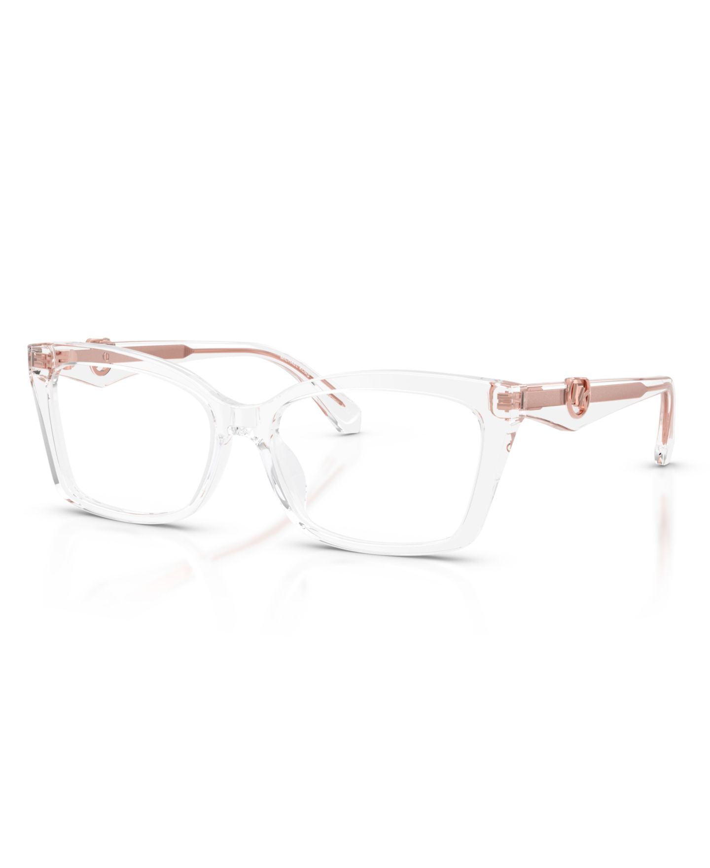 Женские очки Michael Kors Woman Rectangle Plastic MK4165U Garzeno Eyeglasses, цвет: Crystal — фото 1