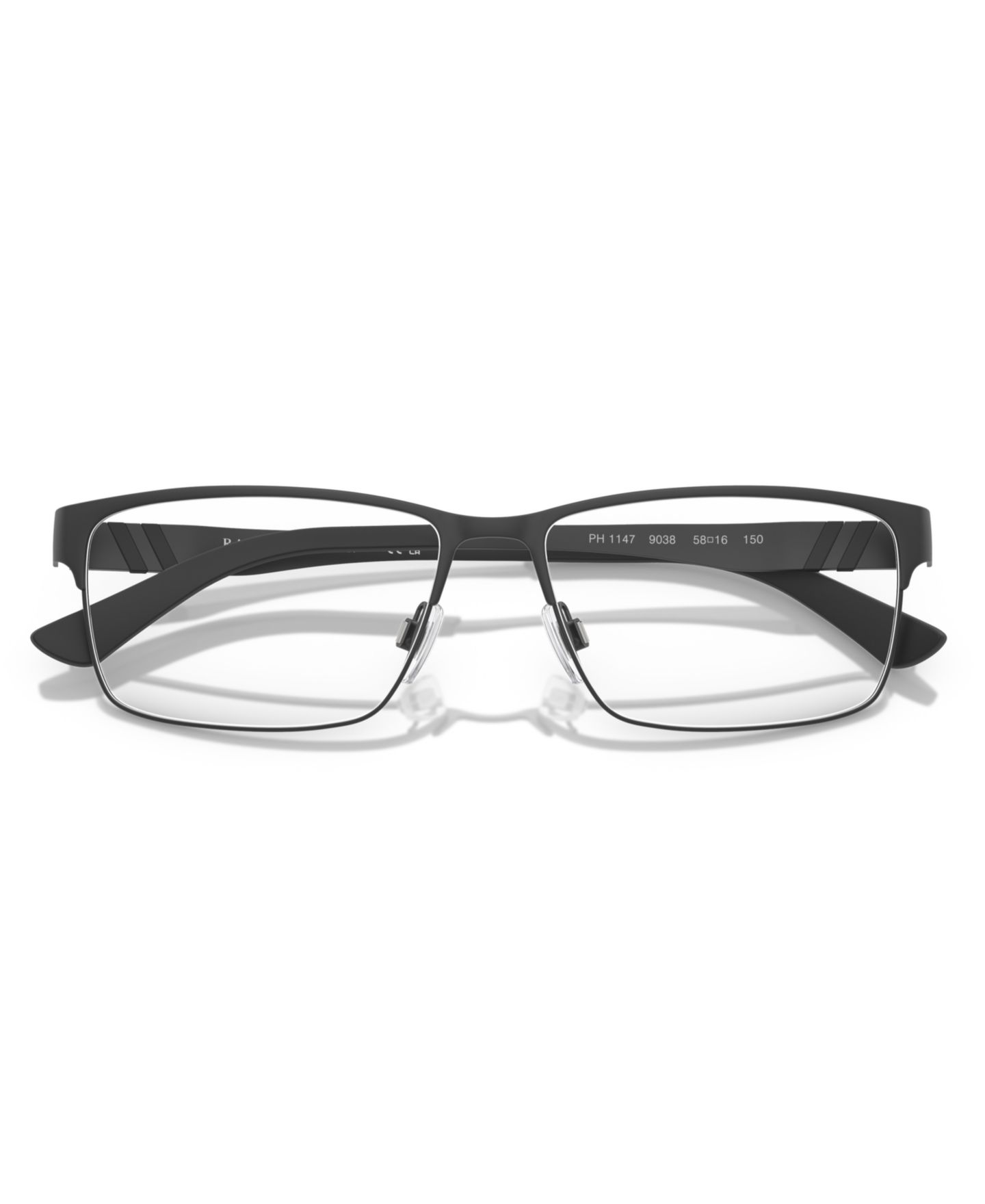 Мужские очки Polo Ralph Lauren Man Rectangle Metal PH1147 Eyeglasses, цвет: Matte Blac — фото 5