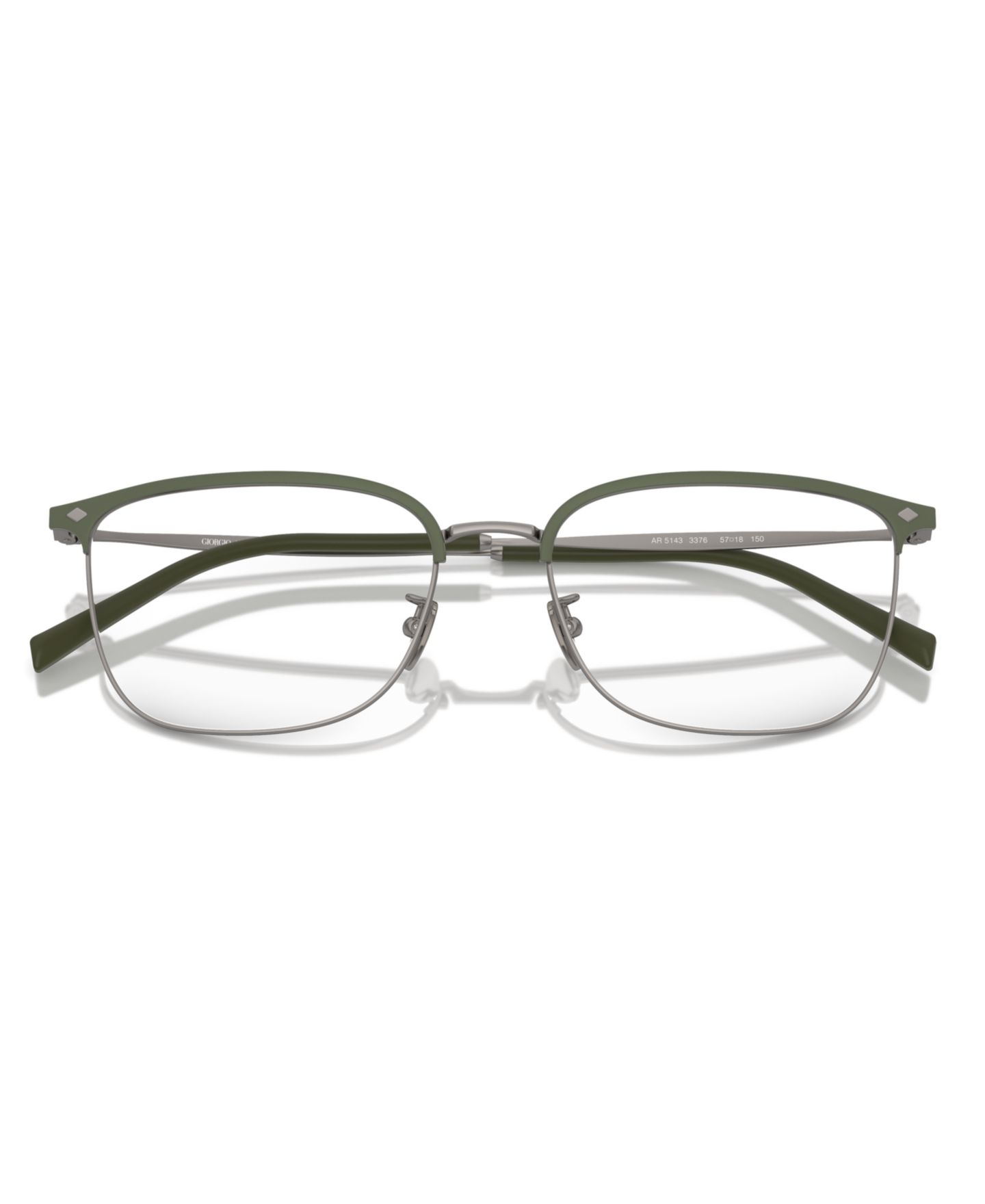 Мужские очки Giorgio Armani Man Rectangle Metal AR5143 Eyeglasses, цвет: Графитовый — фото 3