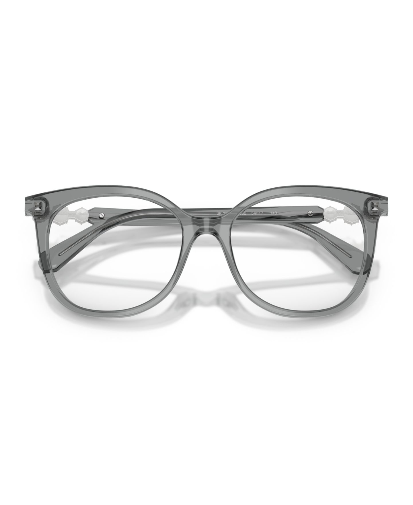 Женские очки Swarovski Woman Panthos Plastic SK2055 Eyeglasses, цвет: Прозрачный серый — фото 2