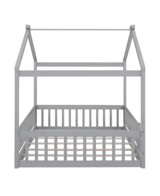 Wood House Bed Fence