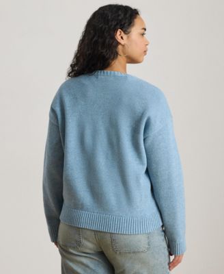 Plus Size Intarsia-Knit Golden Retriever Sweater