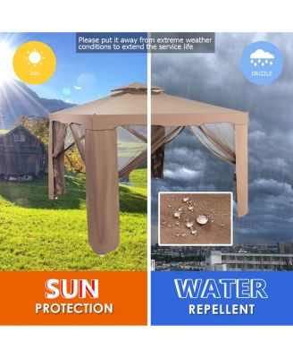10'x 10' Canopy Gazebo Shelter W/Mosquito Netting Outdoor Patio
